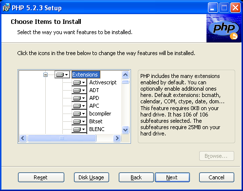 install mysql module php windows curl